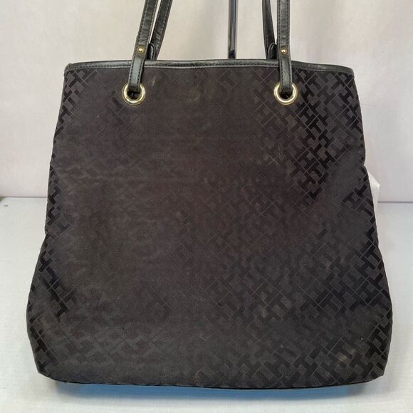 BLACK TOMMY HILFIGER TOTE BAG EUC - Picture 5 of 7